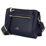 Trendy dámská koženková crossbody kabelka Anita, tmavě modrá