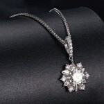 Stříbrný dvojitý náhrdelník Cristy 1 ct MOISSANITE + CERTIFIKÁT, Stříbrná 40 cm + 5 cm (prodloužení) certifikát GRA, hadřík na čištění stříbra, dárková krabička