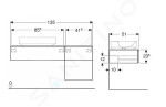 GEBERIT - VariForm Umyvadlová skříňka, 1350x510x550 mm, 3 zásuvky a zápachová uzávěrka, lesklá bílá/matná bílá 501.189.00.1