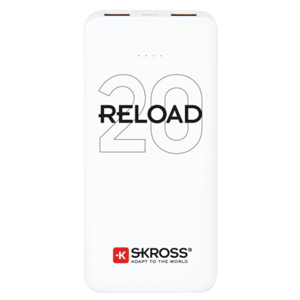 SKROSS DN57 powerbank Reload 20 bílá / 20000mAh / 2x 2A výstup / microUSB kabel (7640166322467)