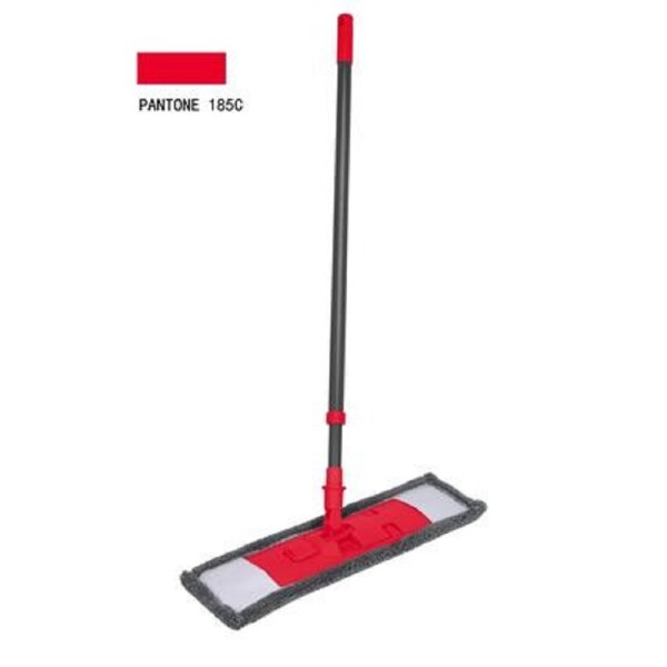 Mop na podlahu s násadou červená/šedá 39 x 10 cm, délka120 cm