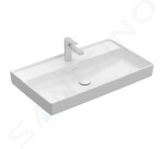 VILLEROY & BOCH - Collaro Umyvadlo nábytkové 800x470 mm, bez přepadu, otvor pro baterii, CeramicPlus, alpská bílá 4A3381R1