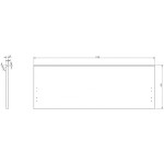 MEXEN - Rivel čelo pro koupelnovou skříňku reliéf 120 x 43,5, černá mat 91A20-1200-470-1-71