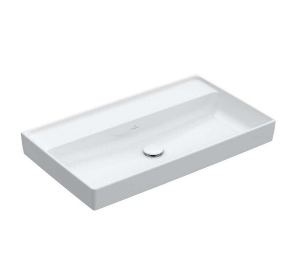 VILLEROY & BOCH - Collaro Umyvadlo nábytkové 80x47 cm, bez přepadu, bez otvoru pro baterii, CeramicPlus, alpská bílá 4A3383R1