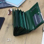 Dámská luxusní kožená lakovaná peněženka Gregorio Elissa, zelená