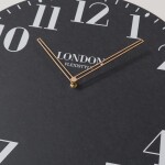 DumDekorace Retro nástěnné hodiny v černé barvě LONDON RETRO 50cm