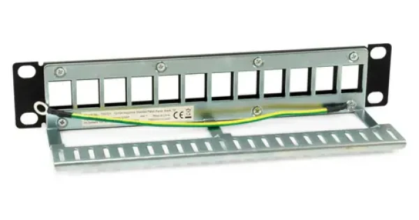 Equip / Patch panel / 10" / 12 portů Keystone / FTP stíněný / 1U / černá (769331)