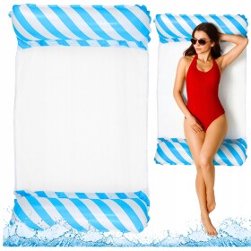 Mamido Nafukovací lehátko do vody se síťkou 120 x 70 cm světle modré