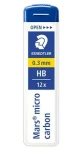 Staedtler Mars Micro / Tuhy do mikrotužky / 0,3 mm / HB / 12 ks (250 03-HB)