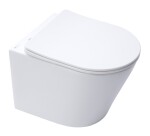Wc závěsné SAT Infinitio včetně prkénka softclose, bílá matná, zadní odpad SATINF010RREXPWM SATINF010RREXPWM