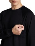 Unisex merino mikina ICEBREAKER Unisex Terry LS Crewe, Black velikost: M