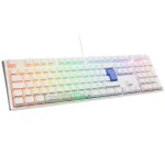 Ducky One 3 Classic Cherry MX-Clear bílá / herní klávesnice / podsvícená / mechanická / drátová USB-C / DE (DKON2108ST-WDEPDPWWWSC1)