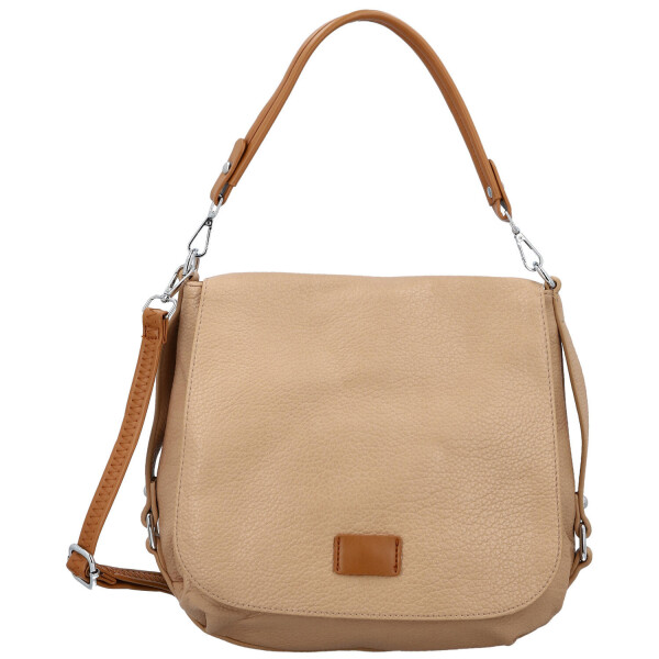 Trendy dámská koženková crossbody kabelka Naiara, khaki