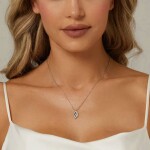 Stříbrný dvojitý náhrdelník Cristy 1 ct MOISSANITE + CERTIFIKÁT, Stříbrná 40 cm + 5 cm (prodloužení) certifikát GRA, hadřík na čištění stříbra, dárková krabička