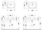 DURAVIT - D-Code Umyvadlo Med, 60x46 cm, s 1 otvorem pro baterii, alpská bílá 23116000002