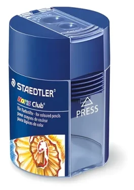 STAEDTLER Ořezávátko Noris Club dvojité kulaté modré / Ořezávátko / manuální / 2 otvory / O 8,2-10,2 mm (512 002)
