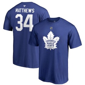 Fanatics Pánské Tričko #34 Auston Matthews Toronto Maple Leafs Stack Logo Name Number Velikost: