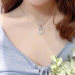Stříbrný náhrdelník se zirkony DVOJITÉ SRDCE - stříbro 925/1000,srdce, Stříbrná 40 cm + 5 cm (prodloužení)