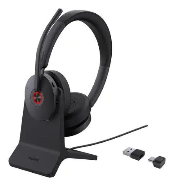 Yealink BH74 UC černá / Bezdrátový headset / On-ear / ANC / Bluetooth 5.3 / nabíjecí stojánek / USB-C/A (1208684)