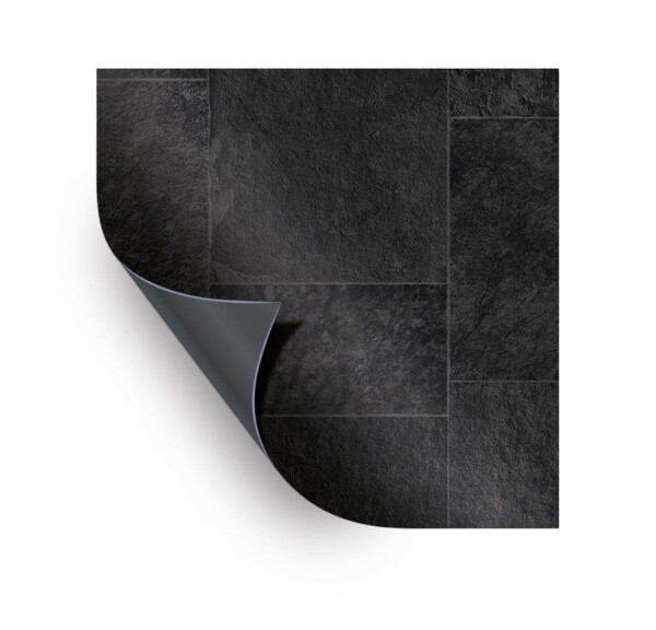 Bazénová folie AVfol Relief - 3D Black Marmor Tiles; 1,65m šíře, 1,6 mm, metráž