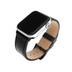 FIXED Leather Strap Kožený řemínek pro Apple Watch 42 44 45 mm černá (FIXLST-434-BK)