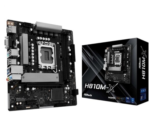 ASRock MB Sc LGA1851 H810M-X, Intel H810, 2xDDR5, 1xDP, 1xHDMI, 1xVGA, mATX EDF_1883043