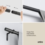 Roztažitelná garnýž 81-162 cm Umbra ZEN - černá