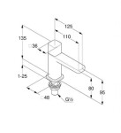 KLUDI - Renon Umyvadlový ventil, kartáčované zlato 42118N075
