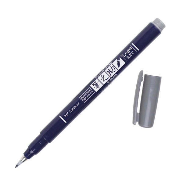 Tombow Fudenosuke Hard štětcový fix šedý