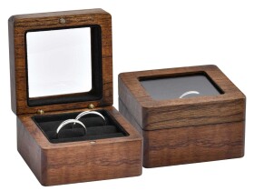 LUNICA Dřevěná krabička na snubní prsteny 0588