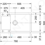 FRANKE - Maris Fragranitový dřez MRG 611-78 BB, 780x500 mm, matná černá 114.0637.575