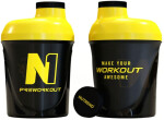 Sportovní shaker Nutrend mini 300ml - černá / žlutá