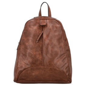 Trendy dámský koženkový kabelko-batůžek Lykos, hnědý