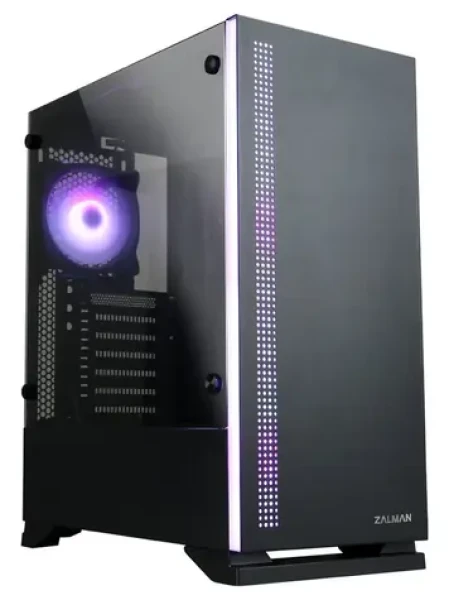 Zalman S5 černá / Skříň Middle Tower ATX / USB 3.2 Gen2 + 2x USB 2.0 / bez zdroje / průhledná bočnice (S5 Black)