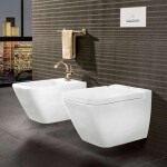 VILLEROY & BOCH - Finion Závěsný bidet s přepadem, 375x560 mm, s CeramicPlus, alpská bílá 446500R1