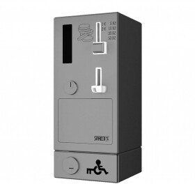 SANELA - Automaty Mincovní automat dveřního zámku s eurozámkem, antivandal, matný nerez SLZA 40V