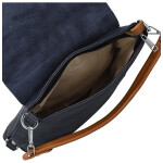 Trendy dámská koženková crossbody kabelka Naiara, tmavě modrá