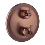 OMNIRES - ARMANCE termostatická vanová baterie podomítková 3-cestná podomítková měď retro /ORB/ AM5238-6ORB