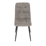 Židle jídelní, šedá látka cowboy, nohy černý kov