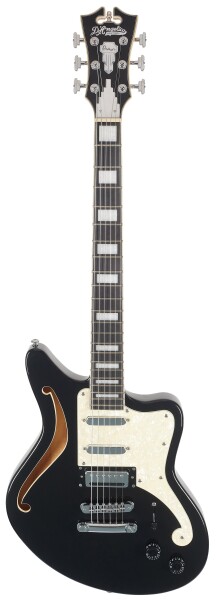 D'Angelico Offset Semi-Hollow Black Flake