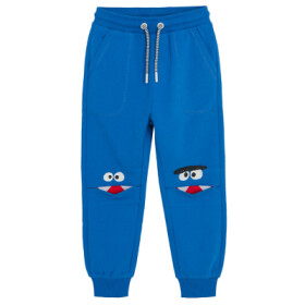 Sportovní kalhoty s aplikací na kolenou- modré - 104 BLUE
