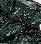 Lesklá zelená prošívaná dámská bunda model 16148177 zelená S'WEST