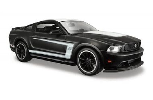 Maisto Ford Mustang Boss 302 matná čierna/biela 1:24