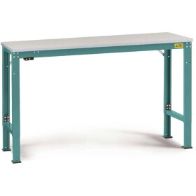 Manuflex LU7078.5021 ESD ESD pracovní stůl univerzální speciální základní stůl s Melaminplatte, Šxhxv = 1500 x 1200 x 725-1025 mm vodní modrá