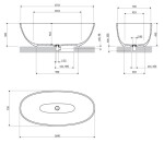 OMNIRES - SHELL M+ Volně stojící vana, 160 x 75 cm, béžová mat SHELLWWDB