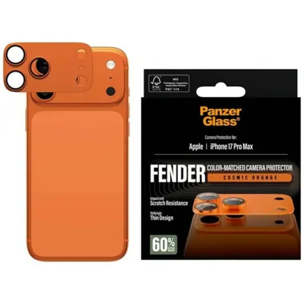 PanzerGlass FENDER Apple iPhone 17 Pro Max oranžový ochranný hliníkový prvek fotoaparátu (PG58205)