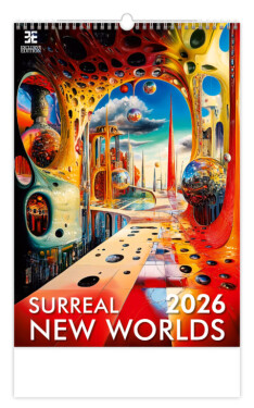 Nástěnný kalendář 2026 Helma - Surreal New Worlds