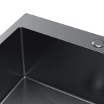 VELAZO - Kuchyňský dřez 55 × 45, PVD grafit s povrchovou úpravou VULKAN VELAZ5545BV