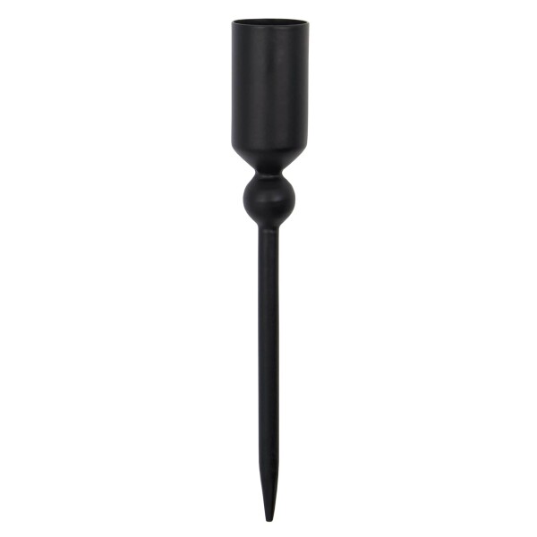 House Doctor Zapichovací svícen Folk Black 15 cm, černá barva, kov