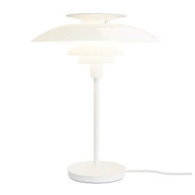 Louis Poulsen Stolní lampa PH 80 White, stříbrná barva, sklo, kov